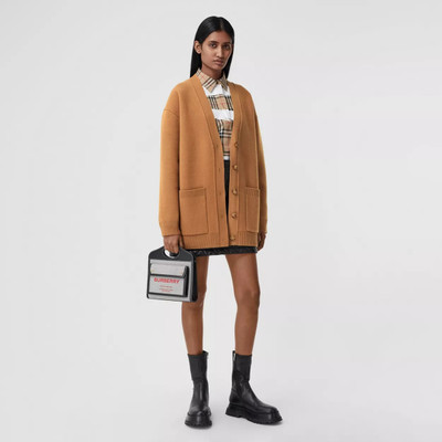 Burberry Merino Wool Cashmere Blend Oversized Cardigan outlook