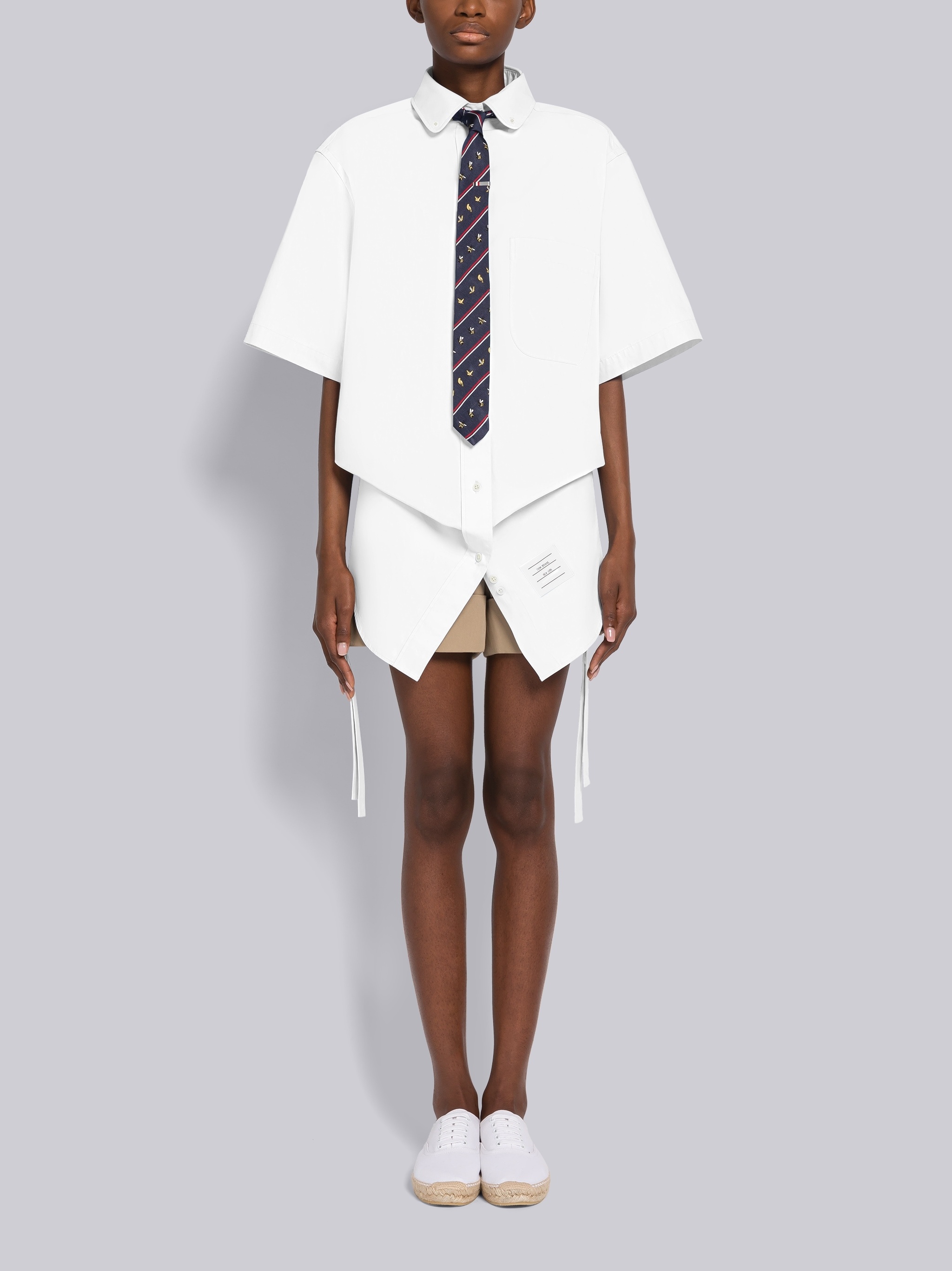 Heavy Poplin Gathered Supersized Mini Shirt Dress - 4