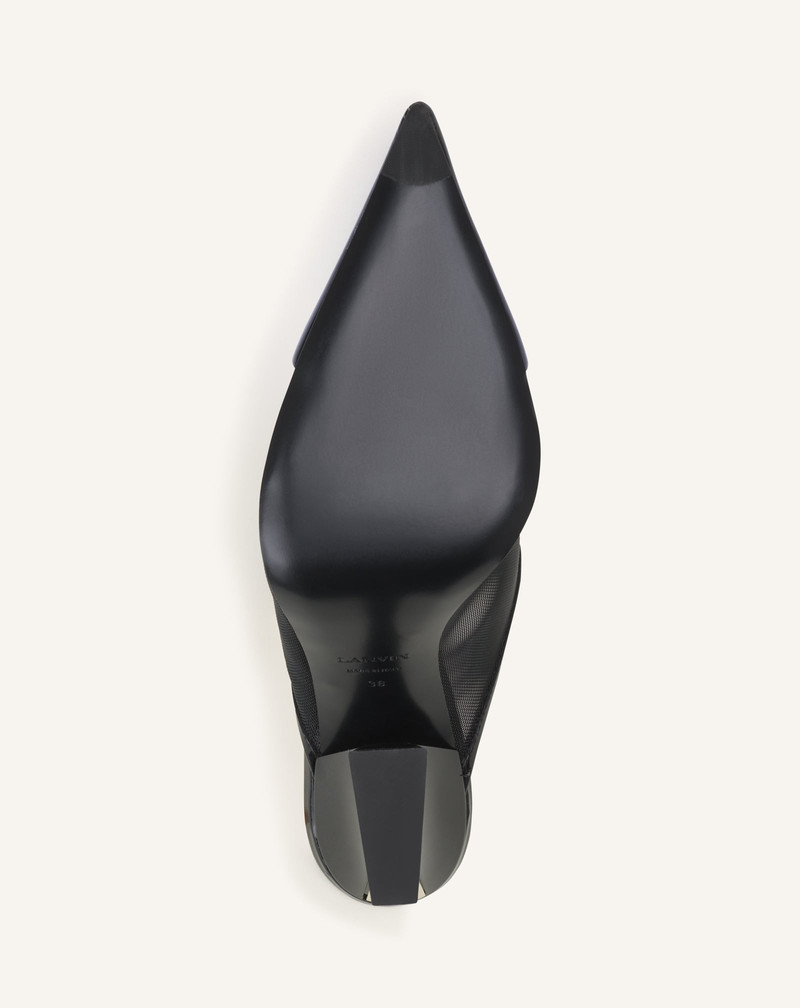 NOCTURNE MULE IN MESH AND PATENT LEATHER 6
