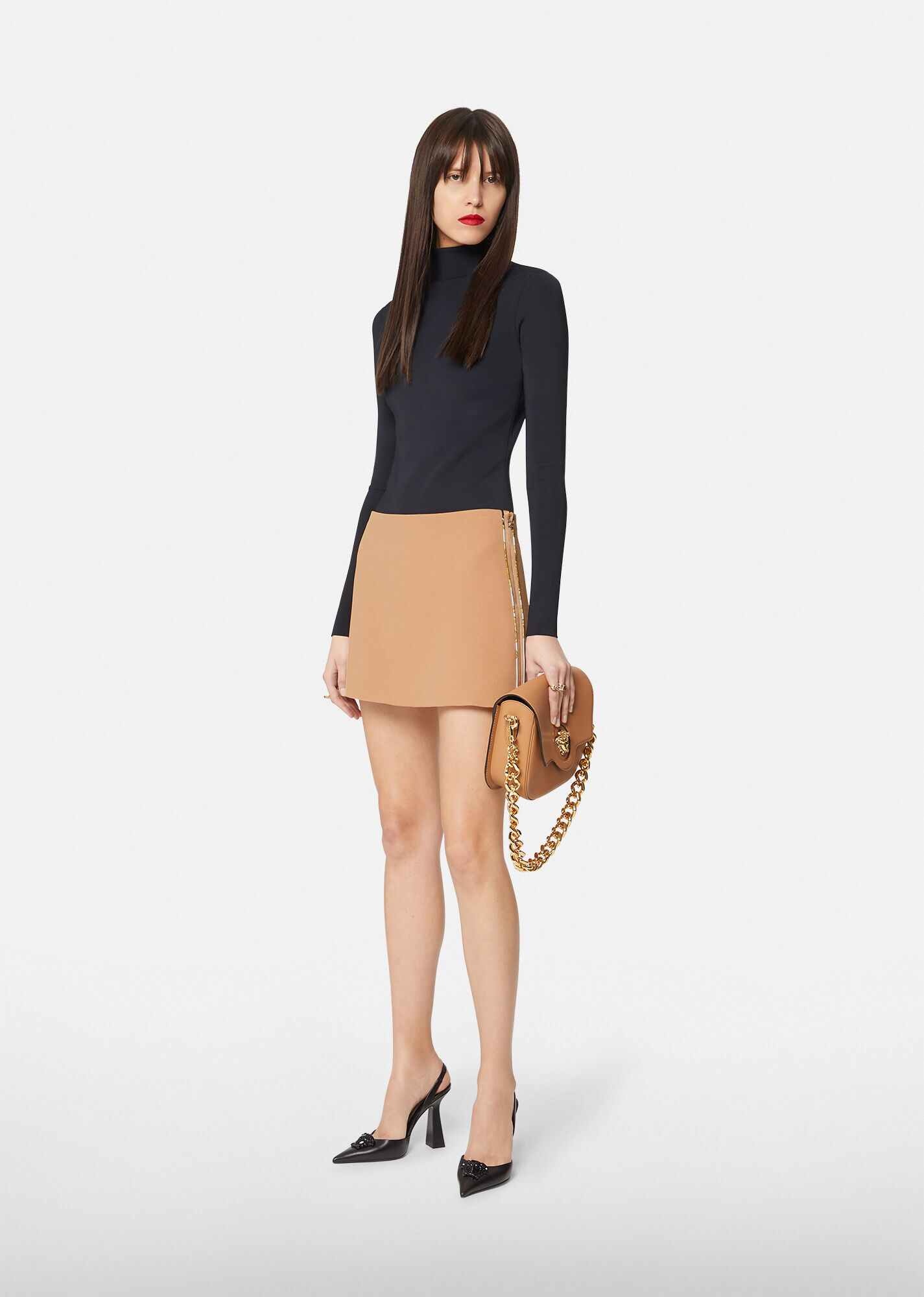 Satin Mini Skirt - 4