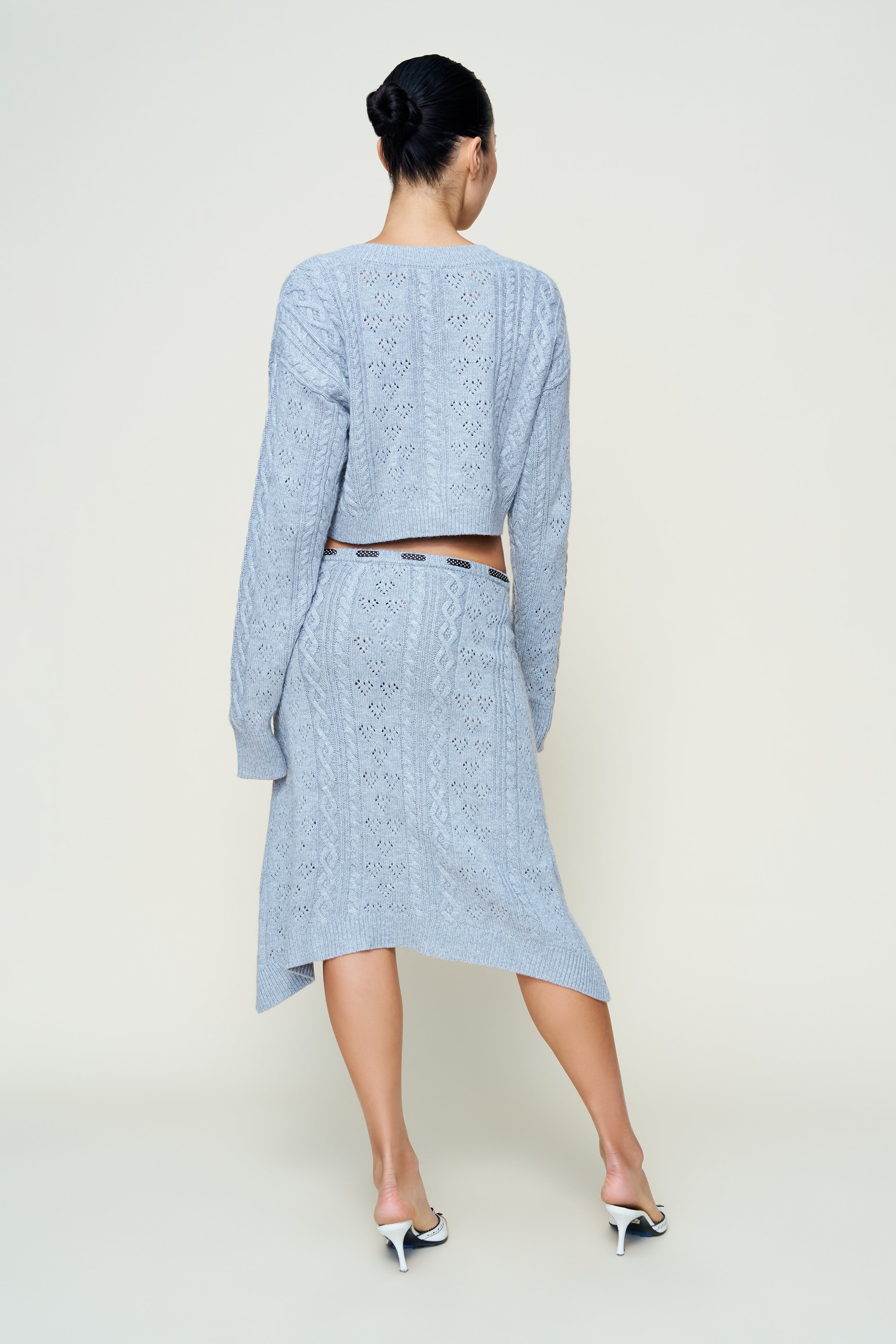NOAH WOOL CABLE SKIRT - 6