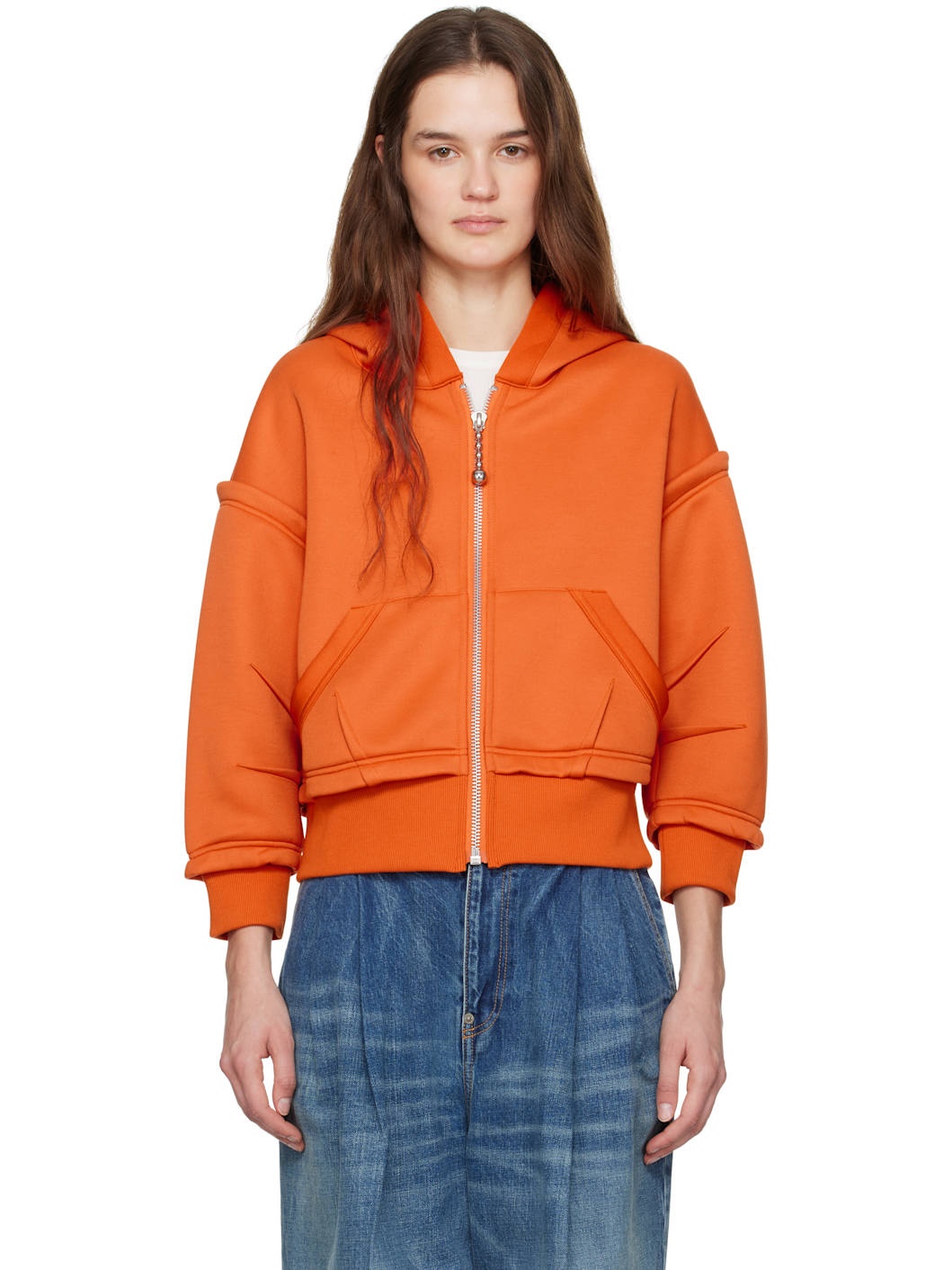 Orange Zip Hoodie - 1