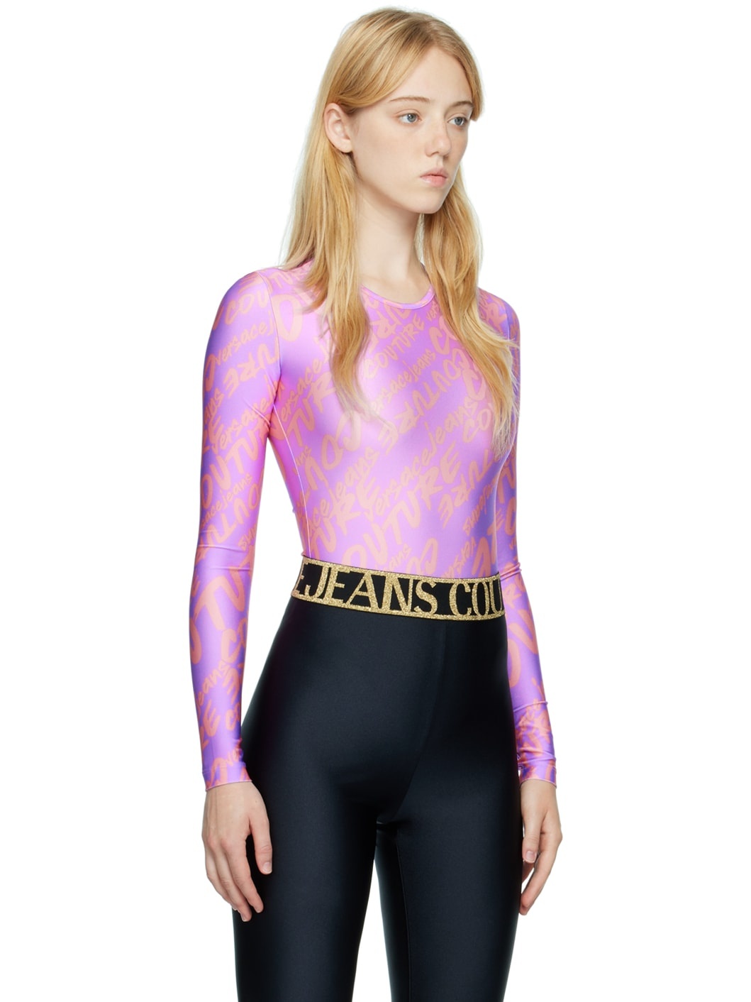 Purple Printed Bodysuit - 2
