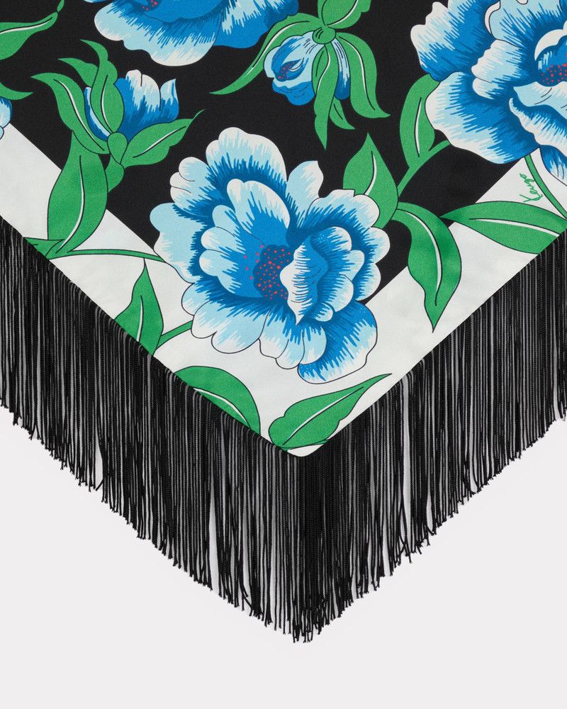 KENZO 'KENZO Ponies' silk small tassel triangle outlook