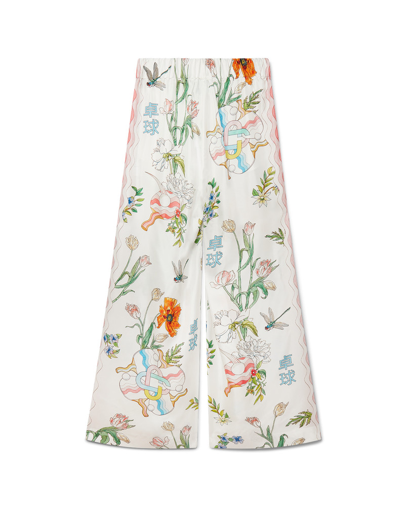 Ping Pong Fleurie Jour Silk Trousers 1