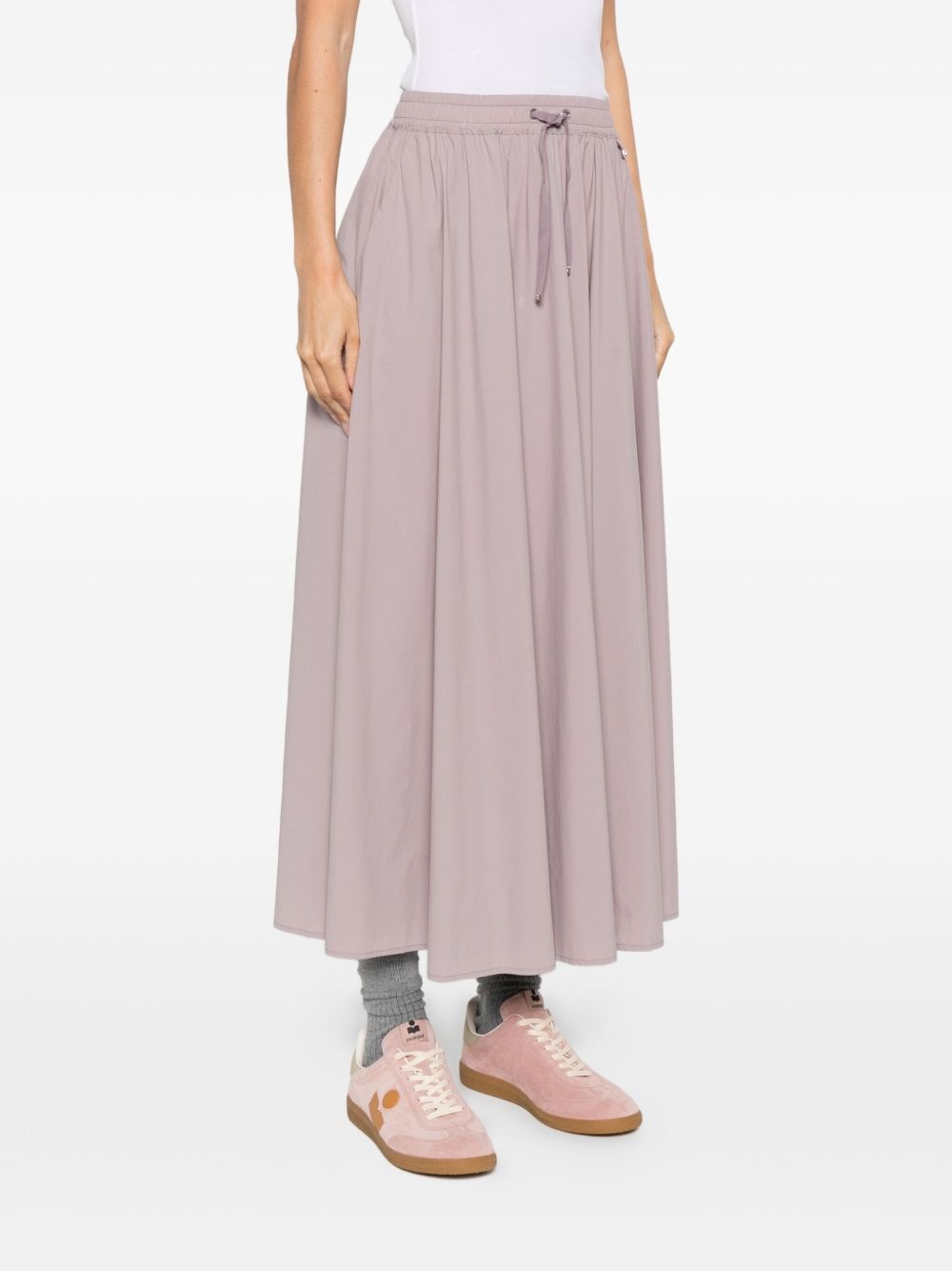 Resort drawstring midi skirt - 3