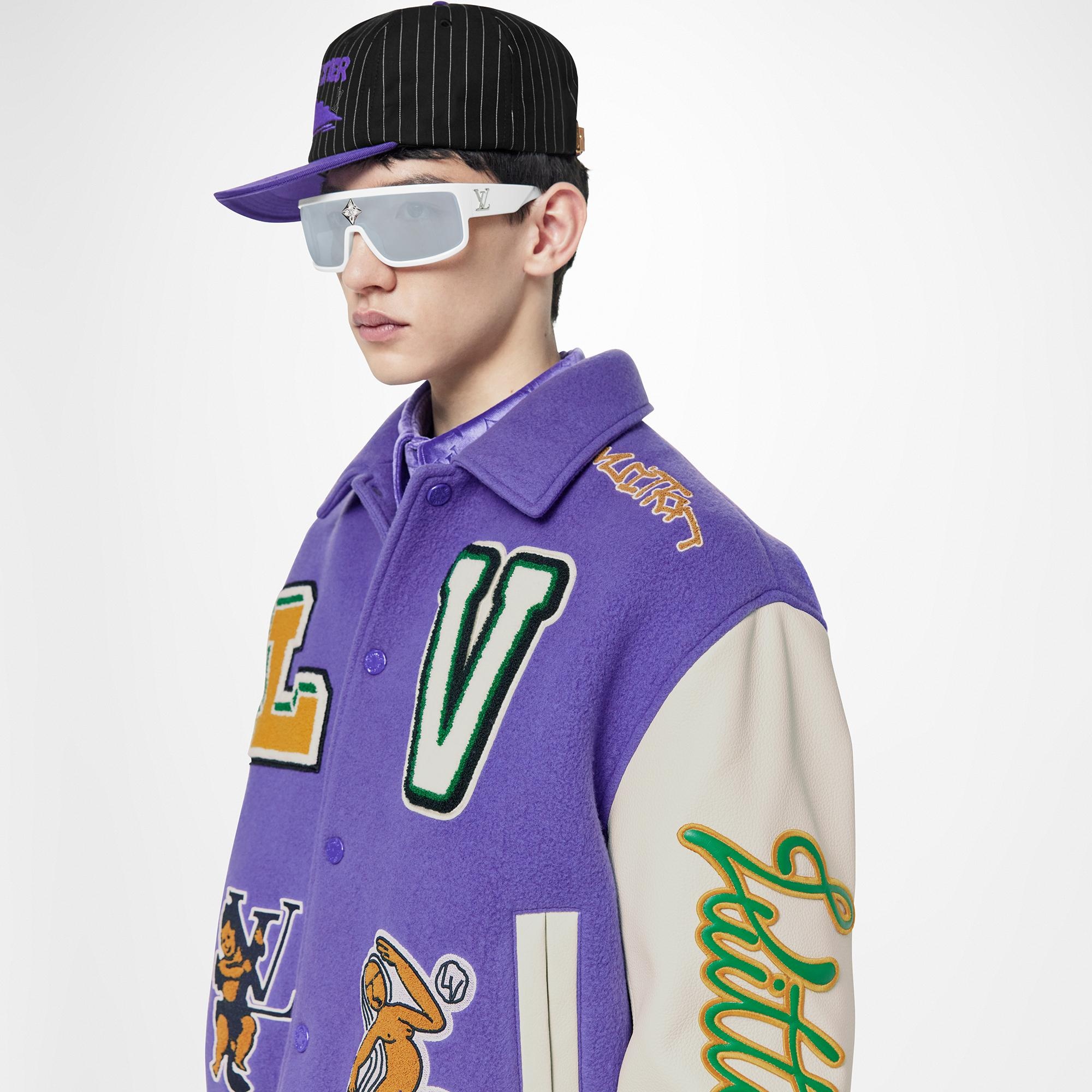 Multi-Patches Mixed Leather Varsity Blouson - 4