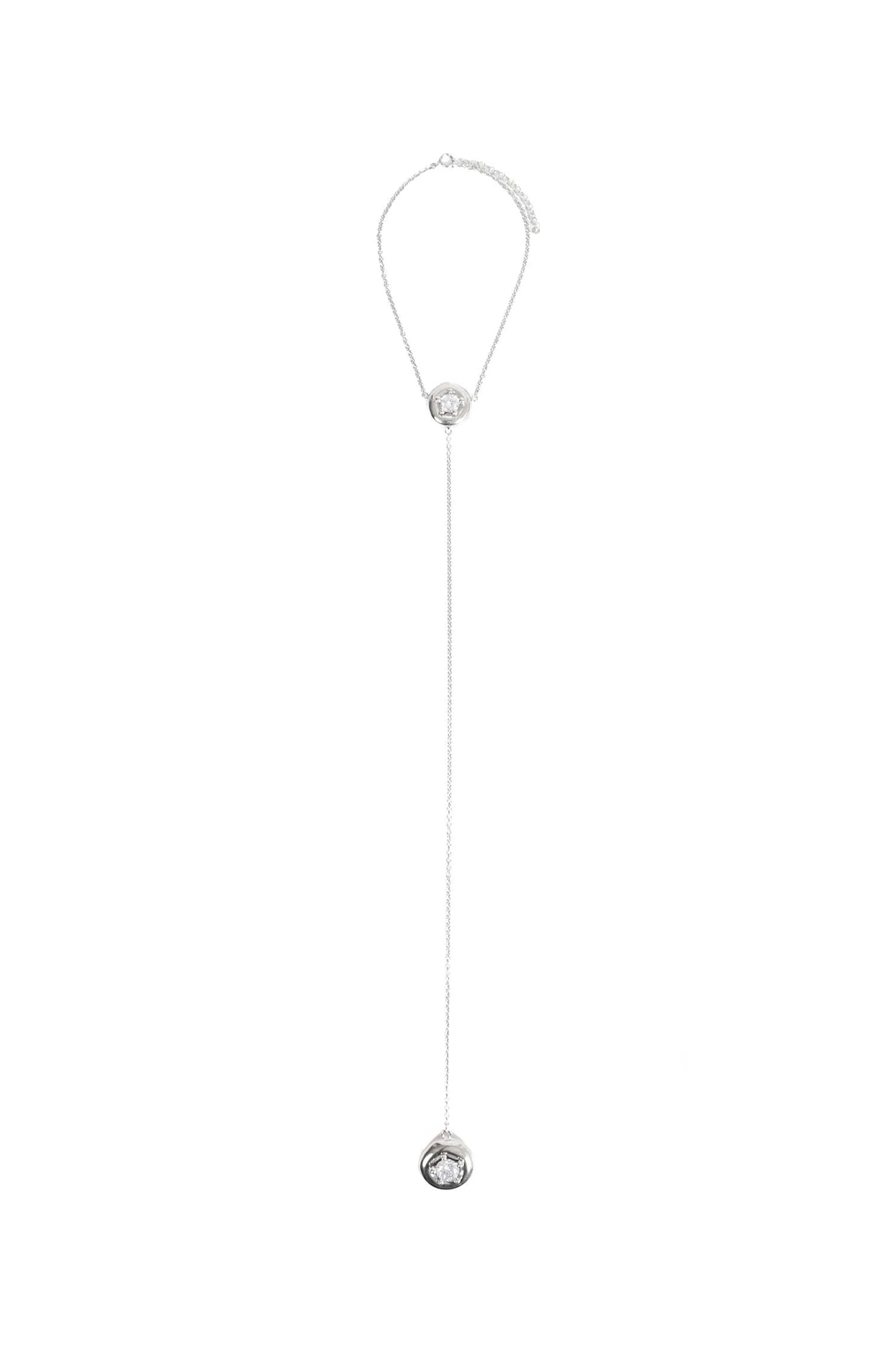 Blow Up Crystal Tie Necklace - 1