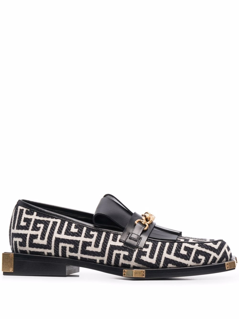 monogram-print loafers - 1