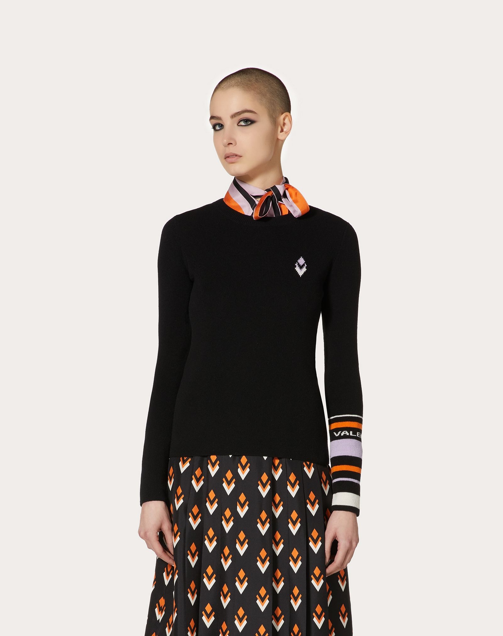 Cashmere Wool Intarsia Sweater - 3