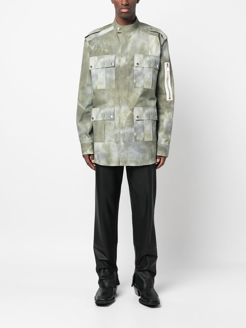 Balmain faded-effect military jacket outlook