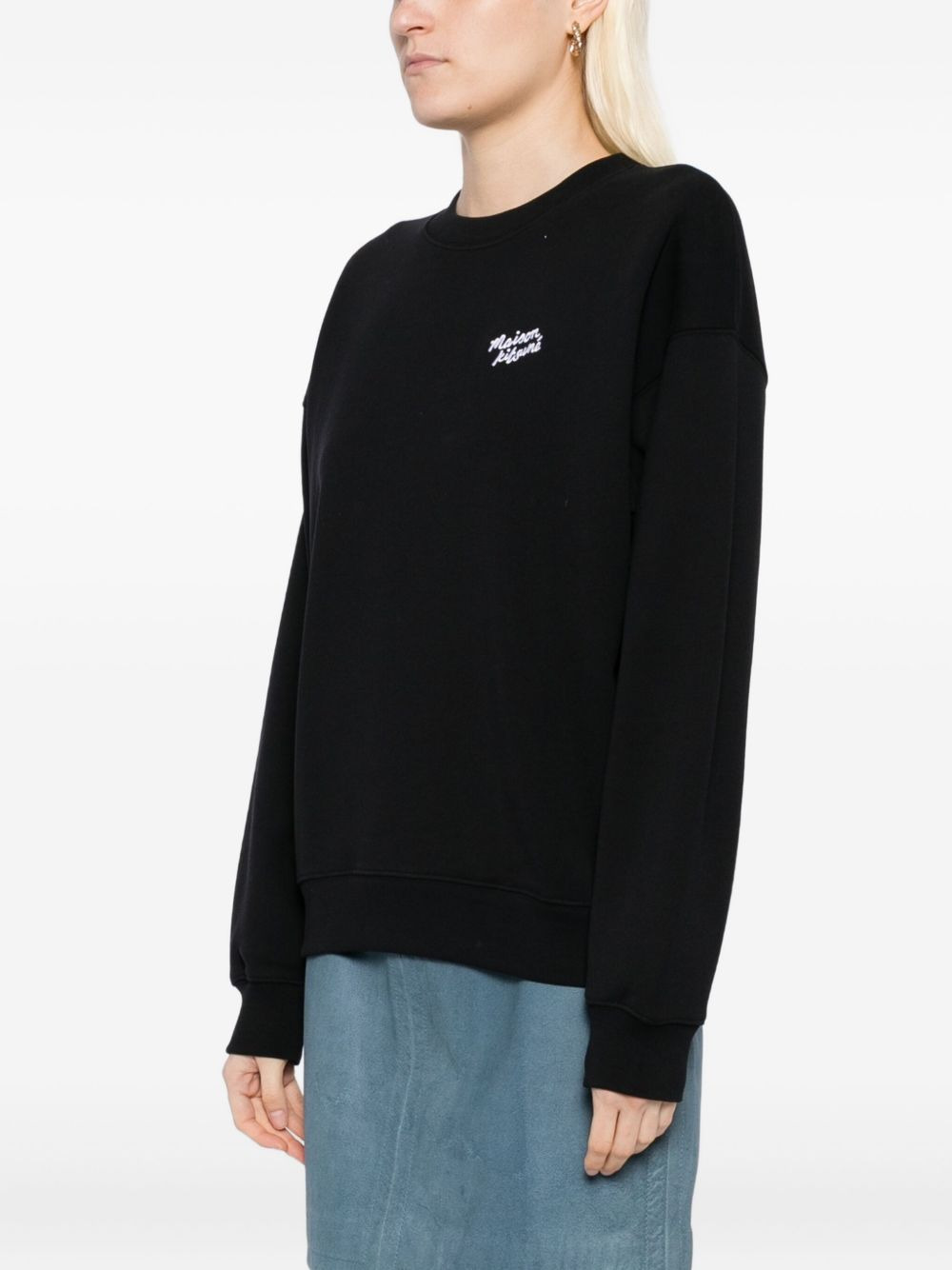 embroidered-logo sweatshirt - 3