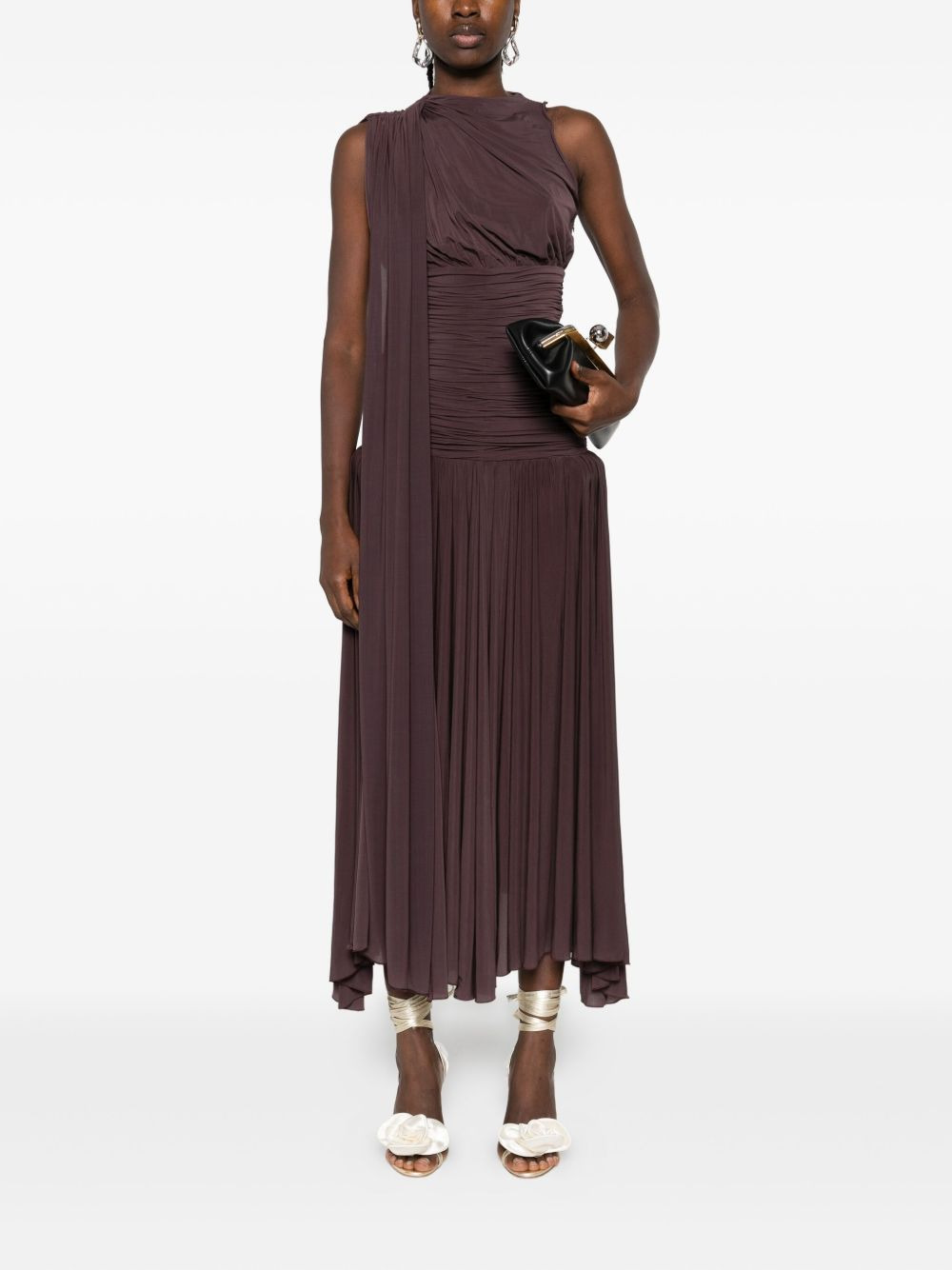 drop-waist sheer midi dress - 2