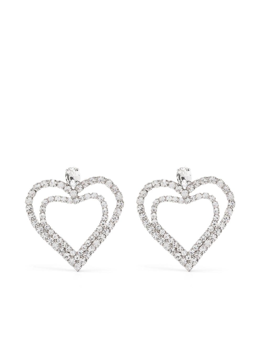 heart-shaped drop earrings - 1