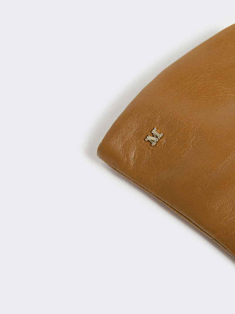 Max Mara SPALATO Nappa leather gloves - TOBACCO outlook