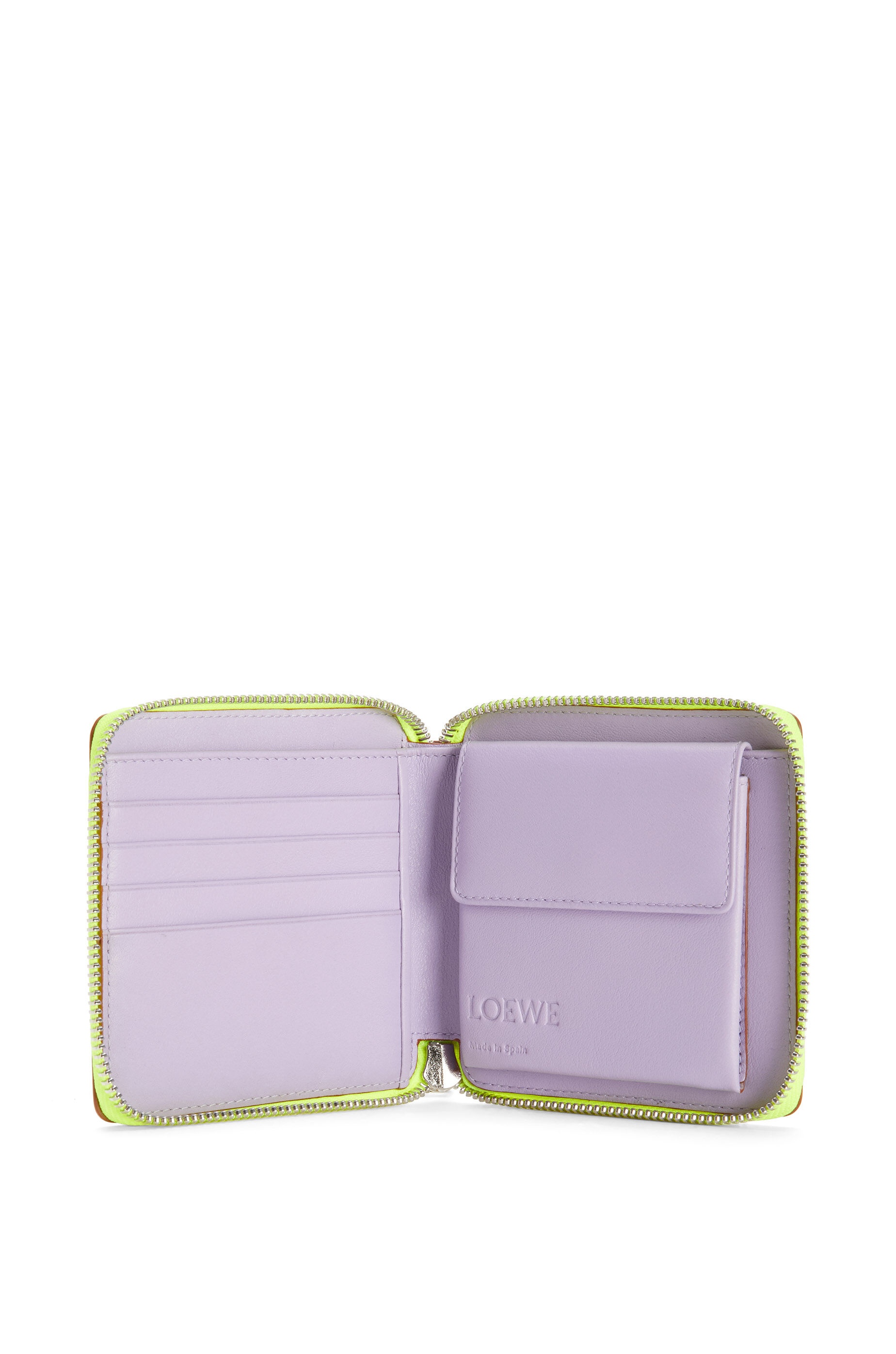 Puzzle square zip wallet in classic calfskin - 2