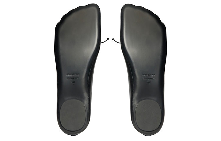 (WMNS) Balenciaga Anatomic Ballerina Shoes 'Black Shiny Soft Sheepskin' 714260WBCW01000 - 7