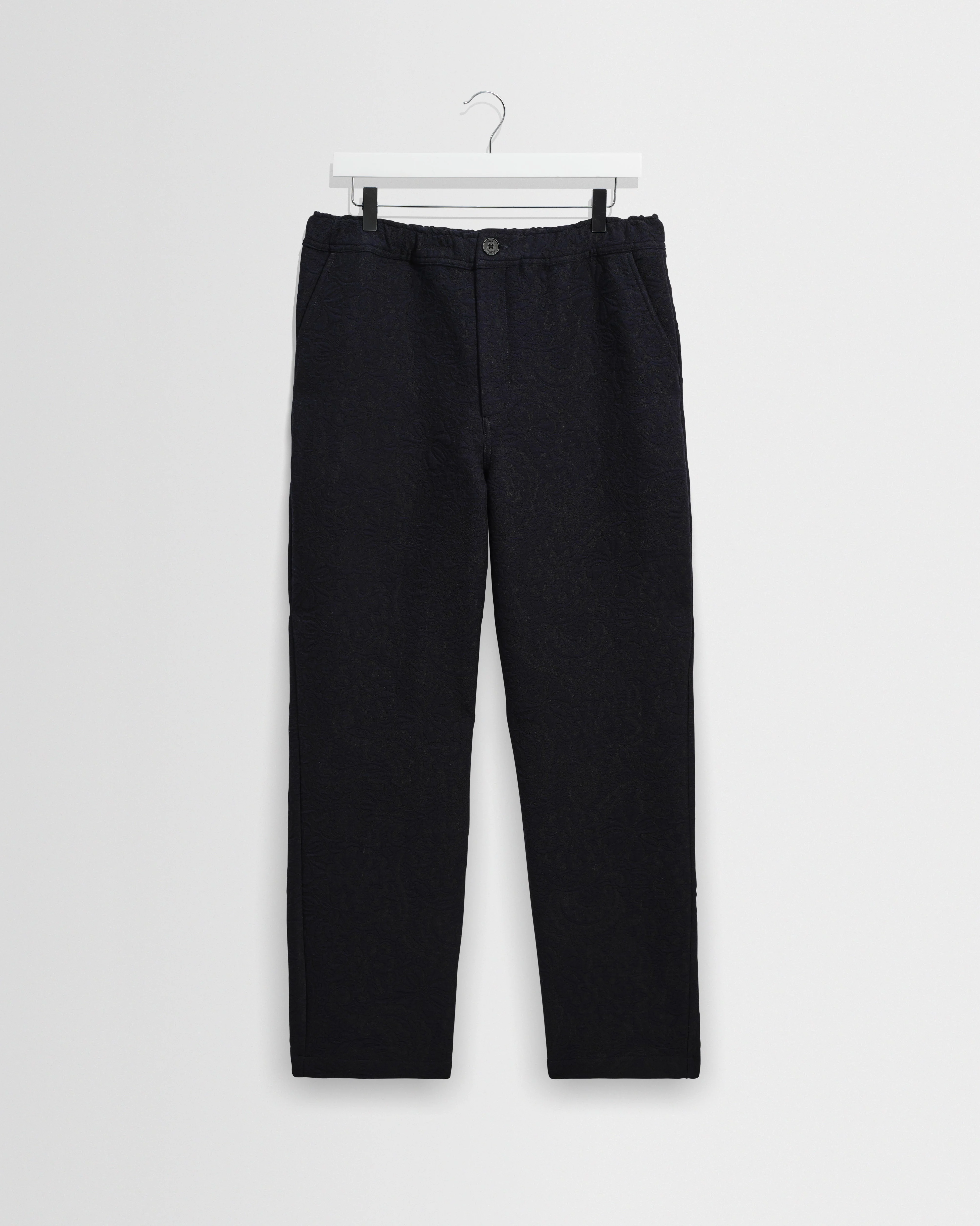 Kurt - Navy And Black Tonal Jacquard Trouser - 1