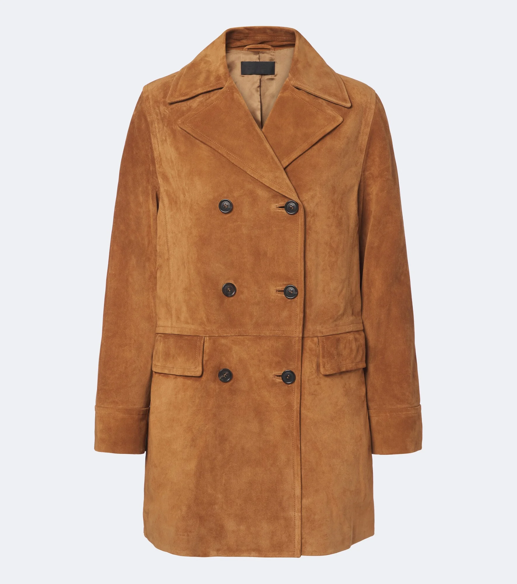 Remington double-breasted suede coat - 1