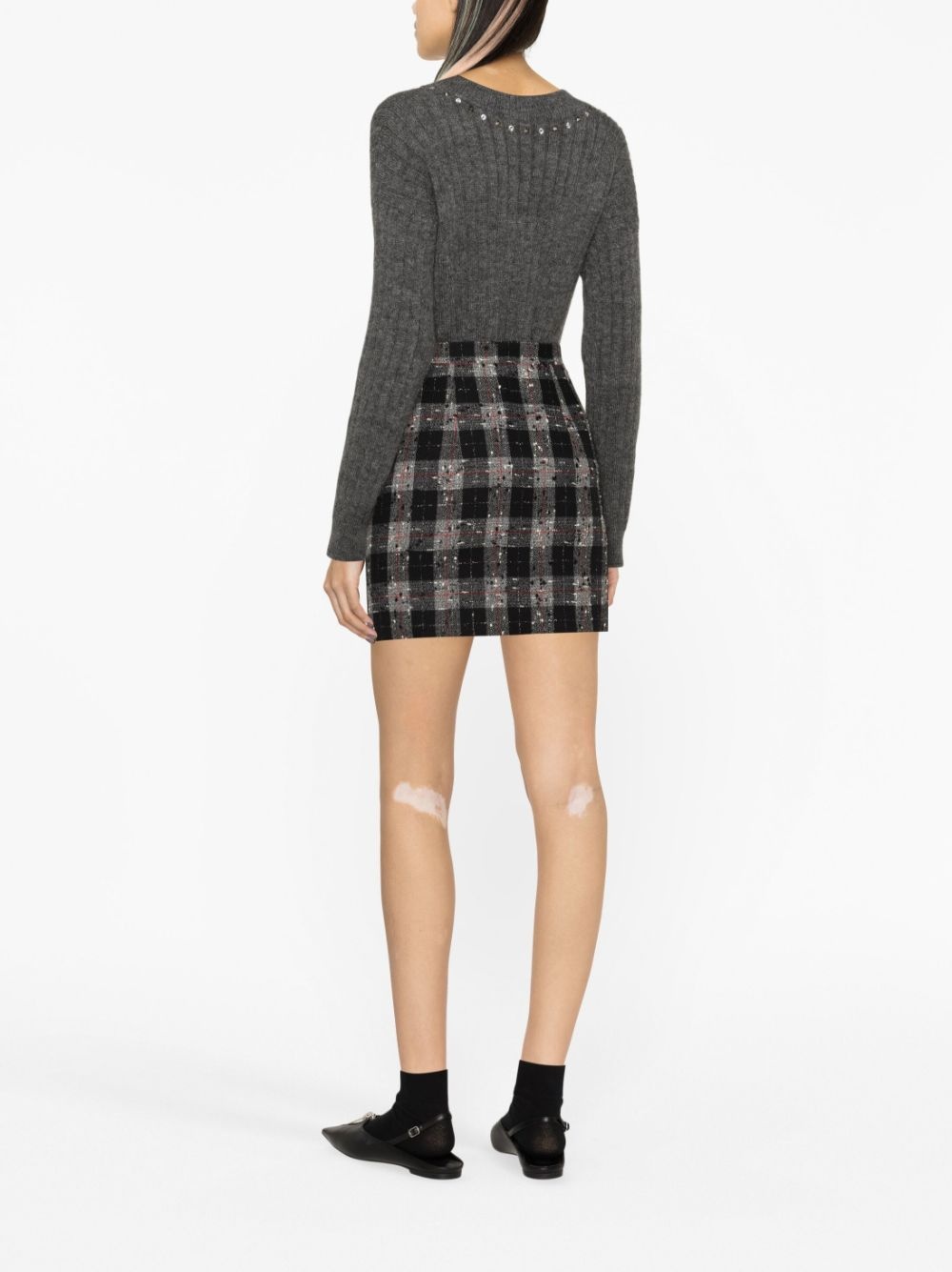 stud-embellished ribbed-knit jumper - 4