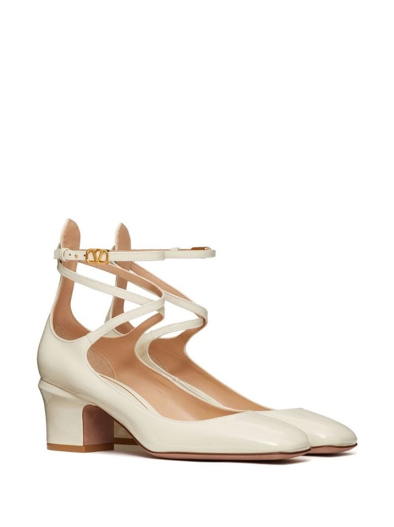 Tan-Go 70mm patent leather pumps - 2