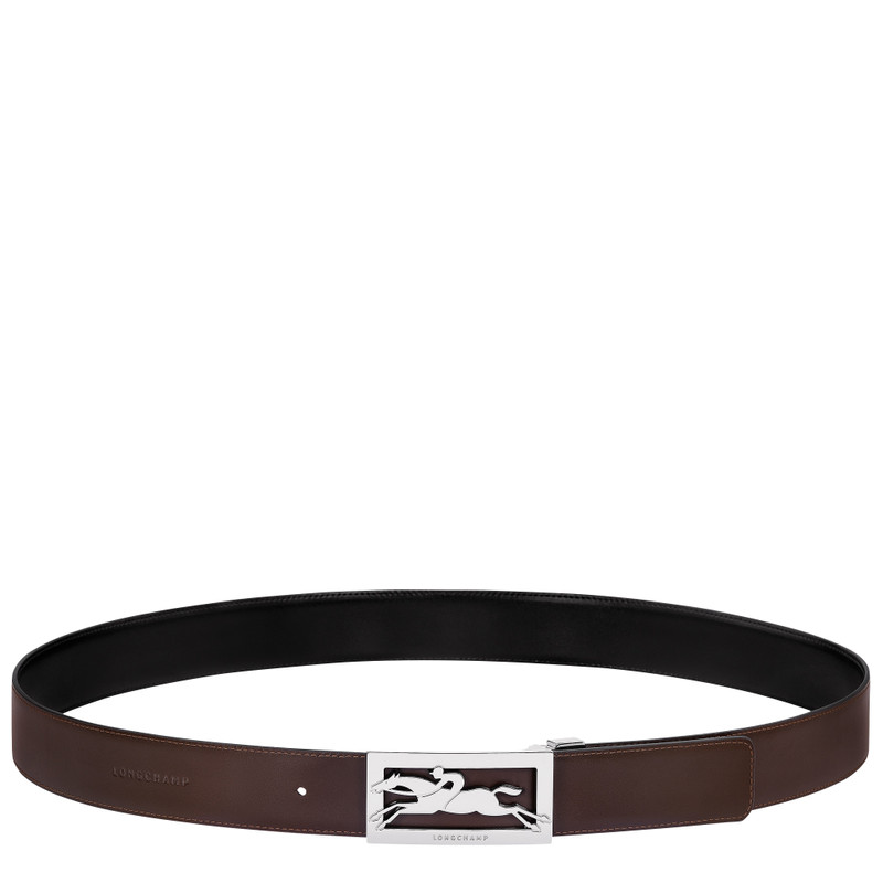 Longchamp Delta Box Men's belt Black/Mocha - Leather outlook
