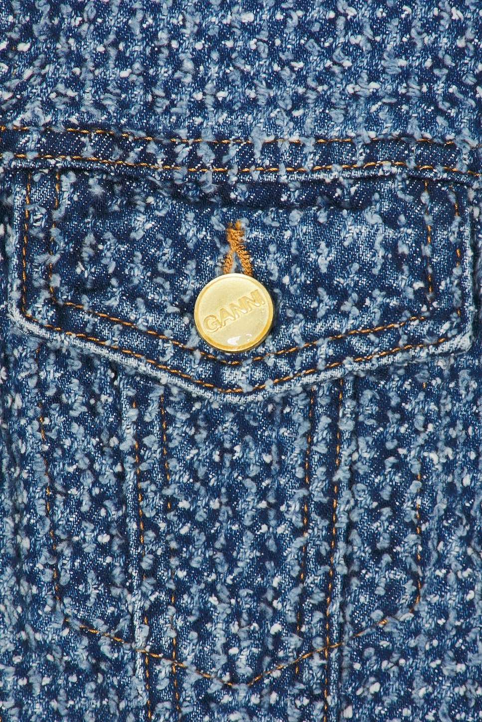 Fluffy Denim Fitted Top - 5