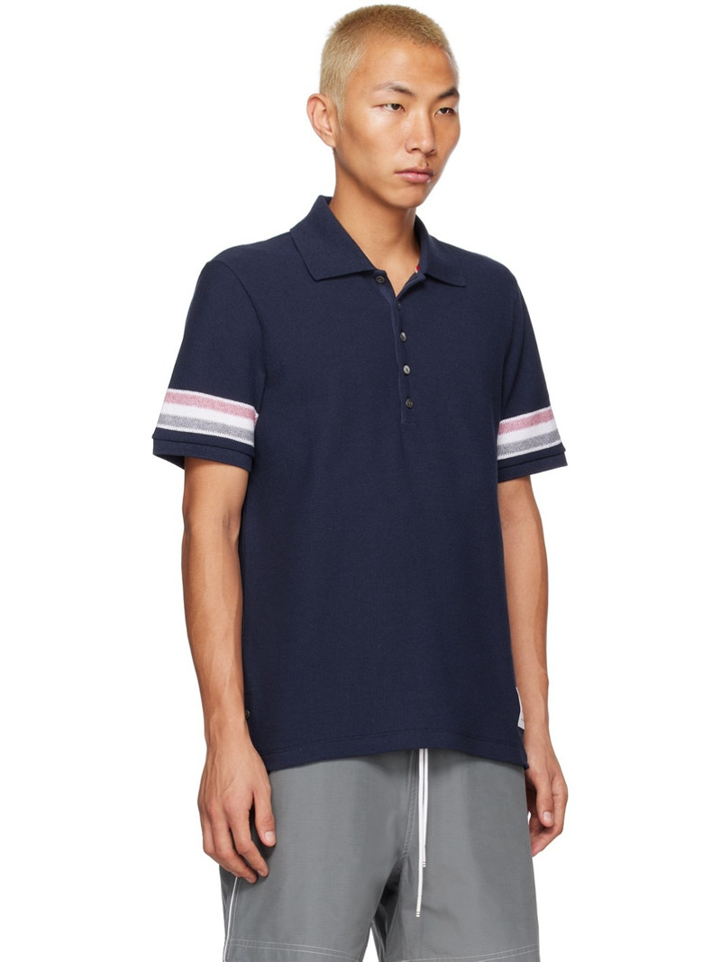 Thom Browne Textured Cotton Polo Shirt 2