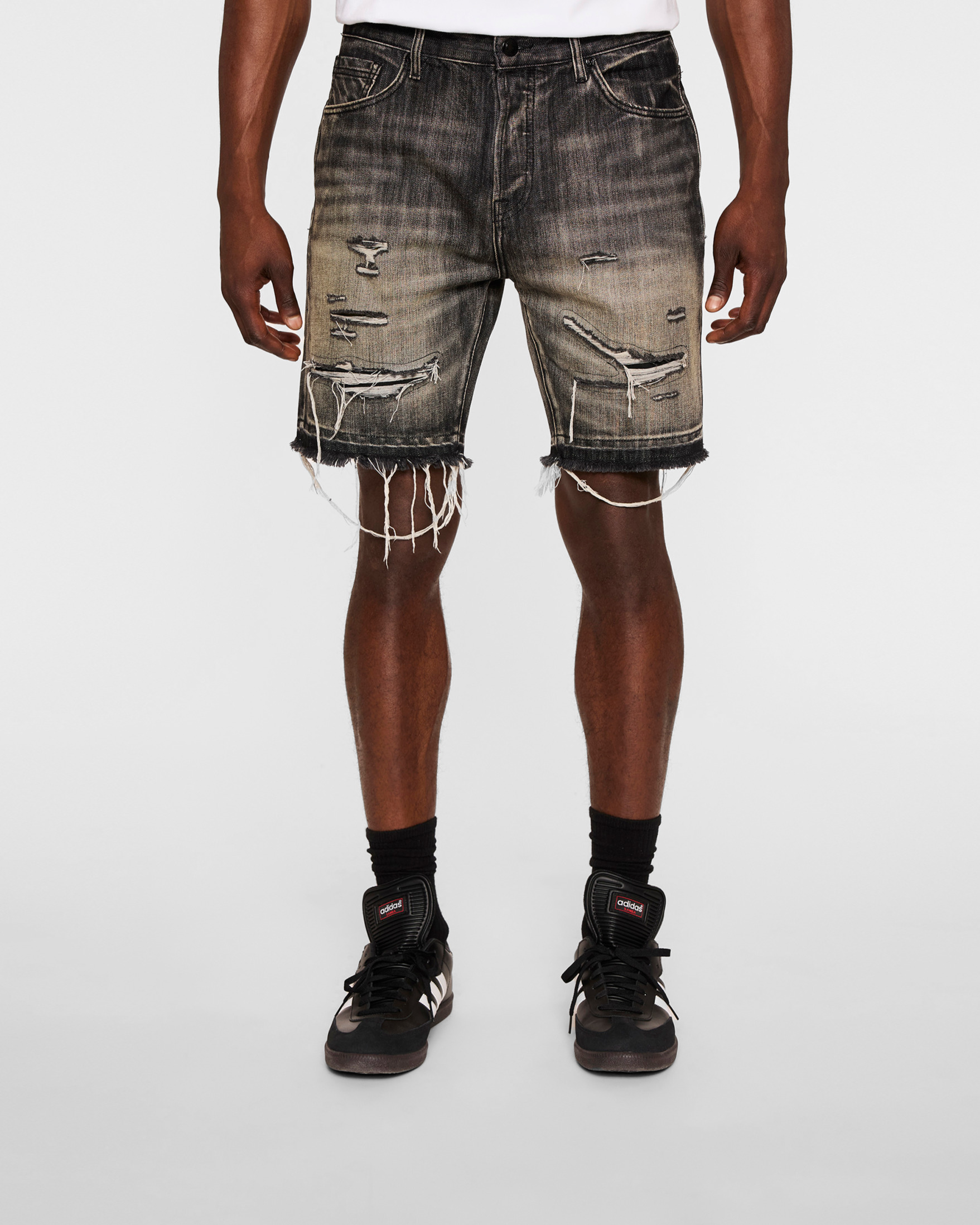 CADET CRATER BLACK JEAN SHORTS - 3