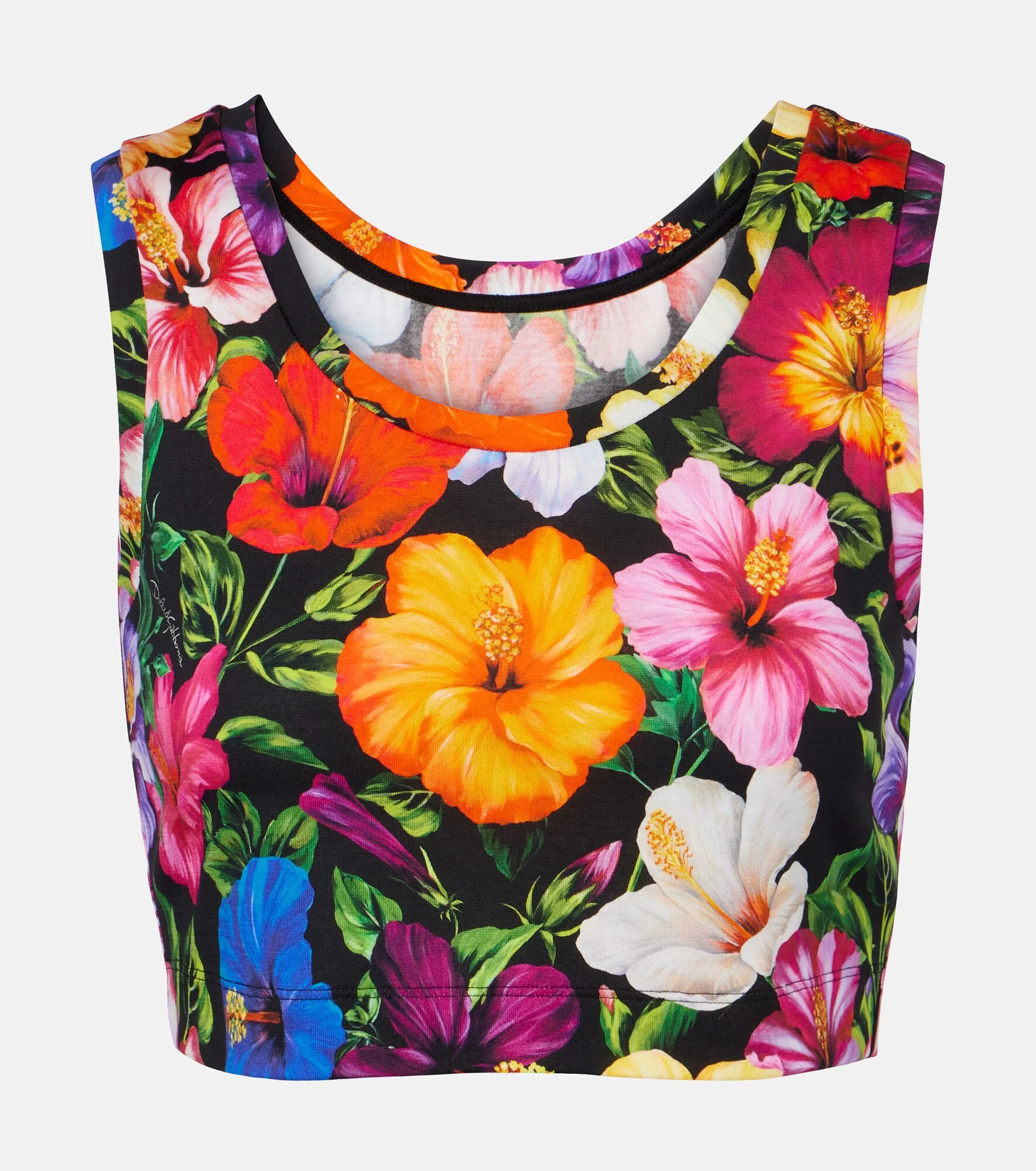 Floral cotton crop top - 1