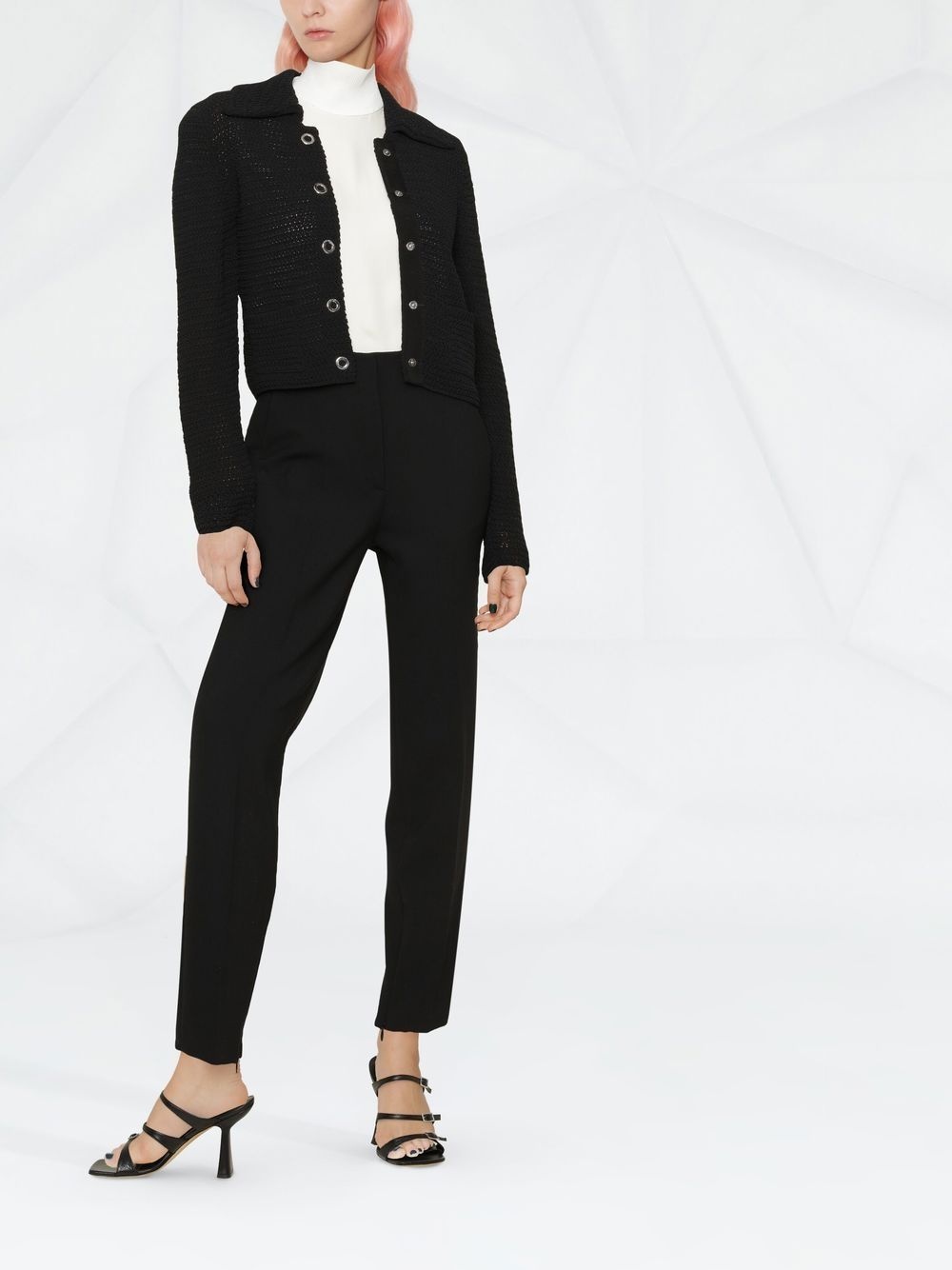 high-waisted cigarette trousers - 2