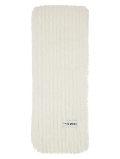 STAND STUDIO Off-White Raena Faux-Fur Scarf outlook