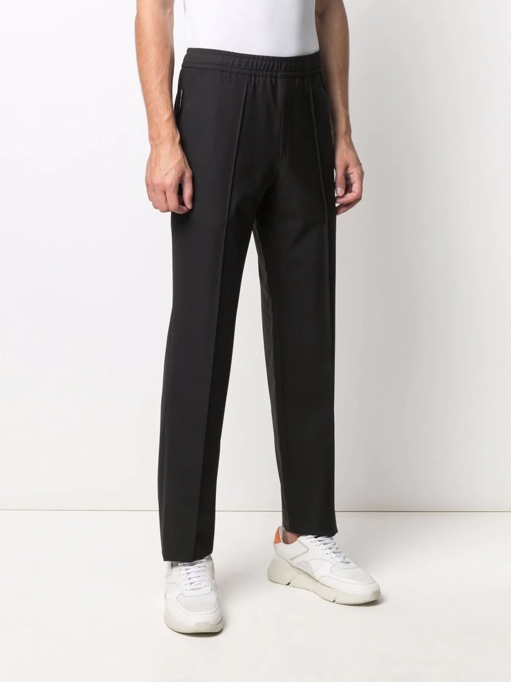 straight leg virgin wool trousers - 3