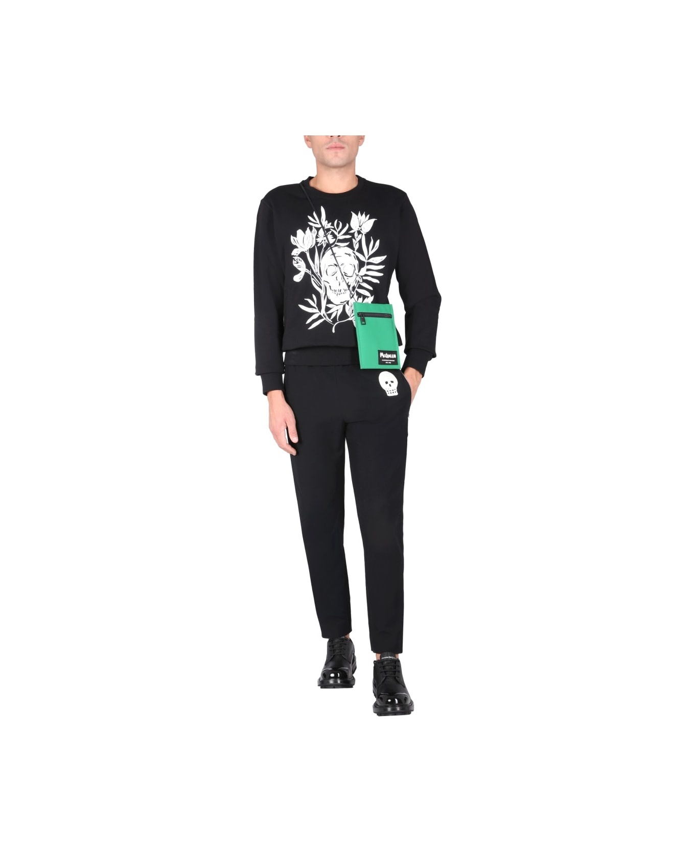 Jogging Pants With Embroidered Skull - 2