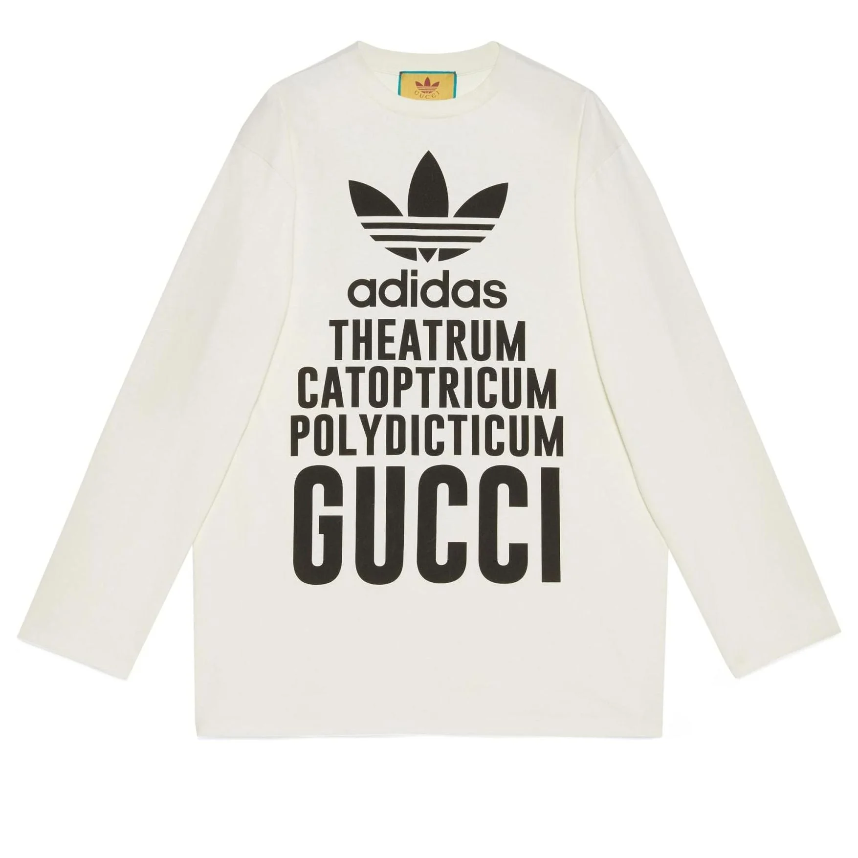 (WMNS) Gucci x adidas Oversized Cotton Jersey Long Sleeve T-Shirt 'White' 721393-XJEXL-9095 - 1