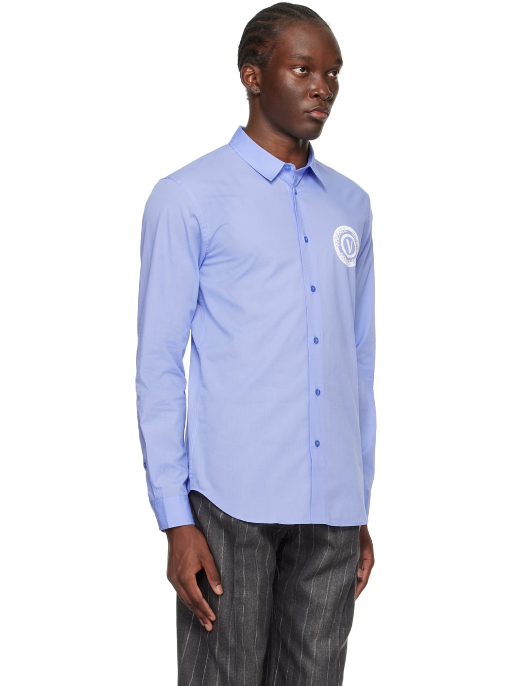 Blue V-Emblem Shirt - 2