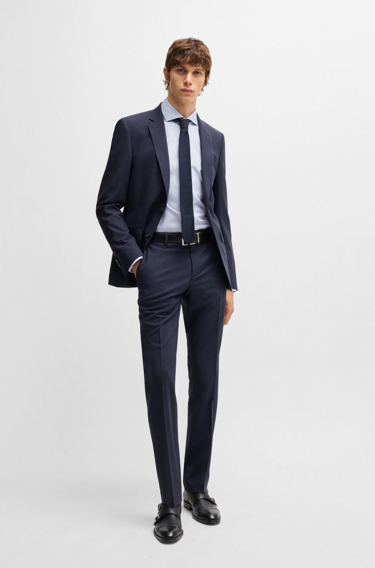 REGULAR-FIT SHIRT IN STRUCTURED COTTON - 4