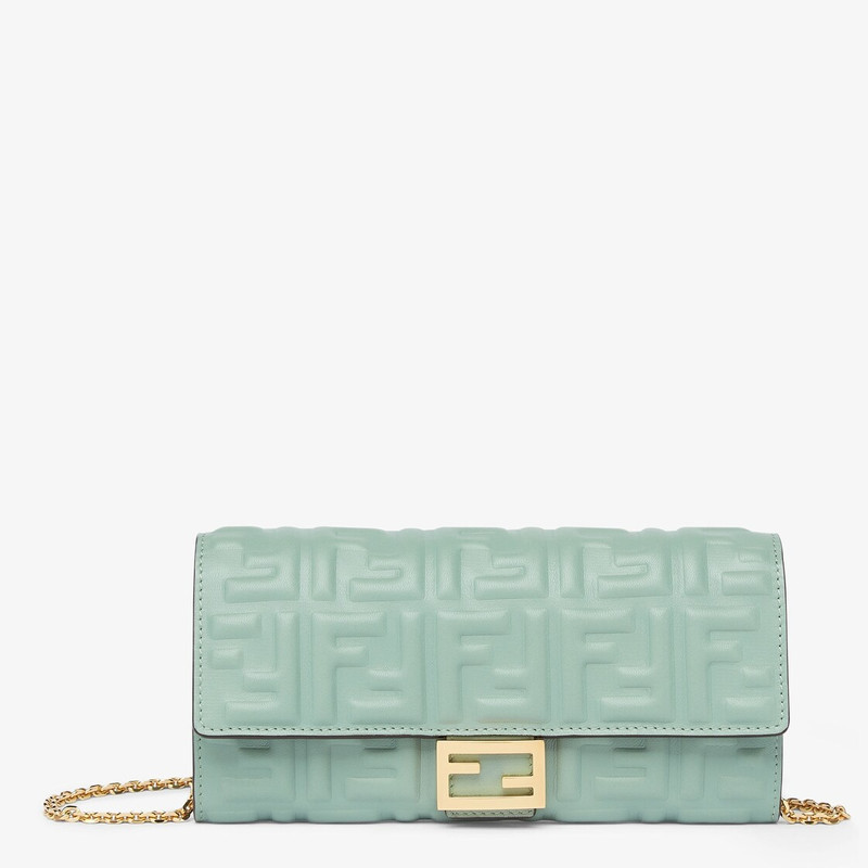 Mint green nappa leather wallet 1