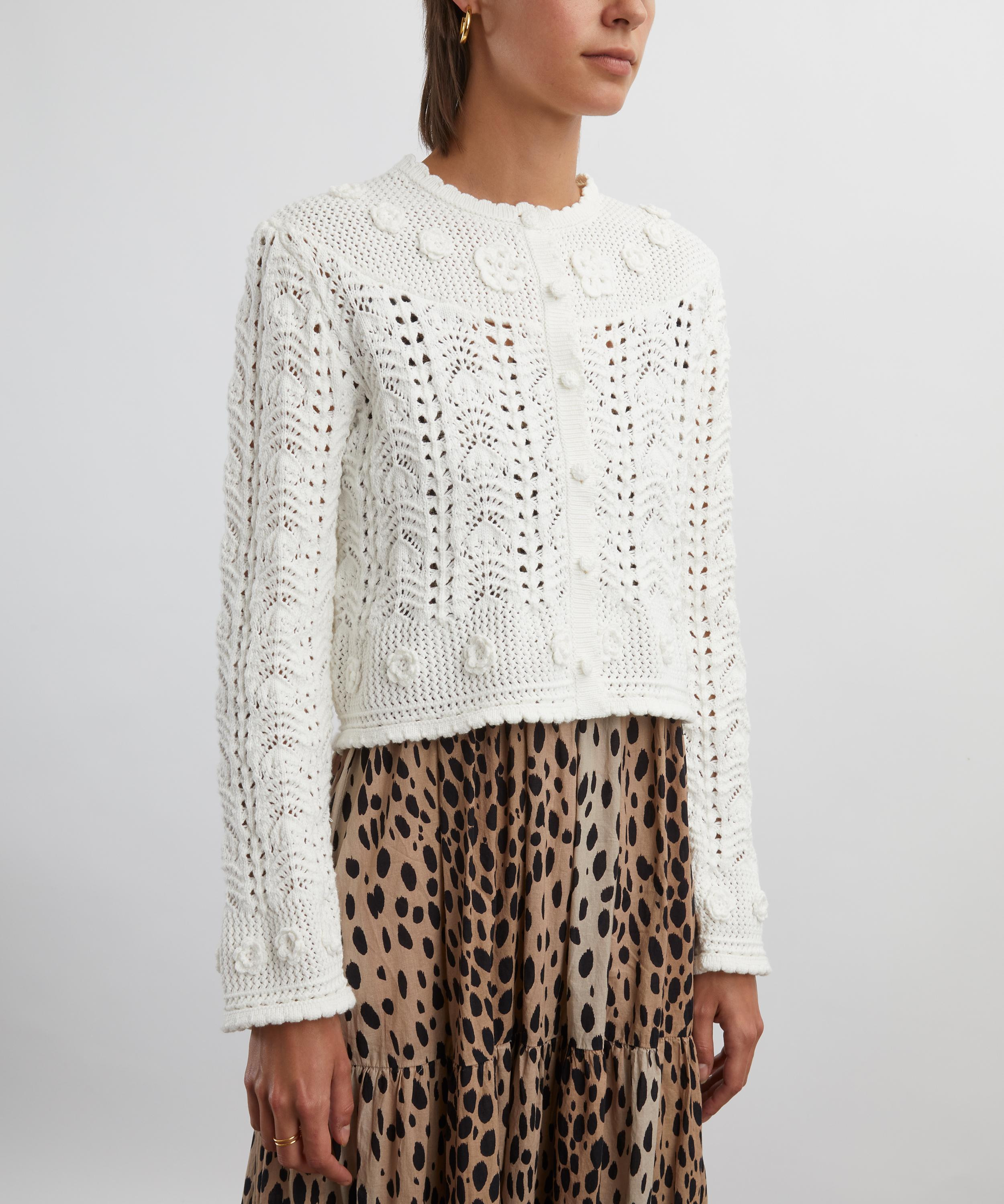 Kyra Cotton Crochet Cardigan - 3