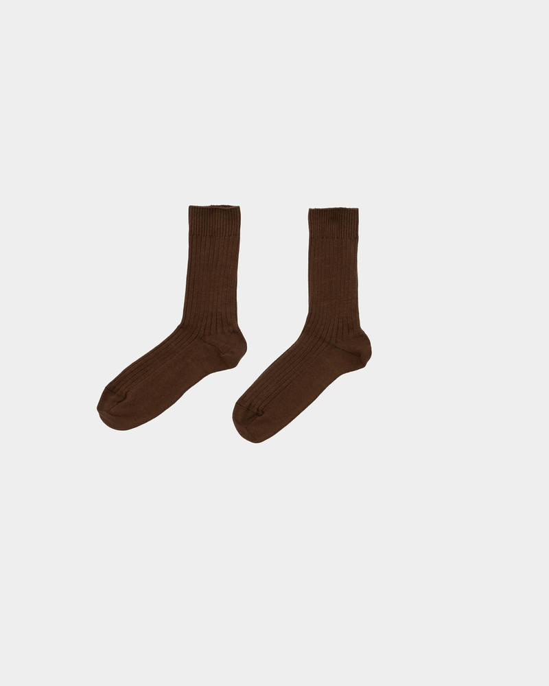 Rib Overankle Socks - Organic Cotton Rib 6