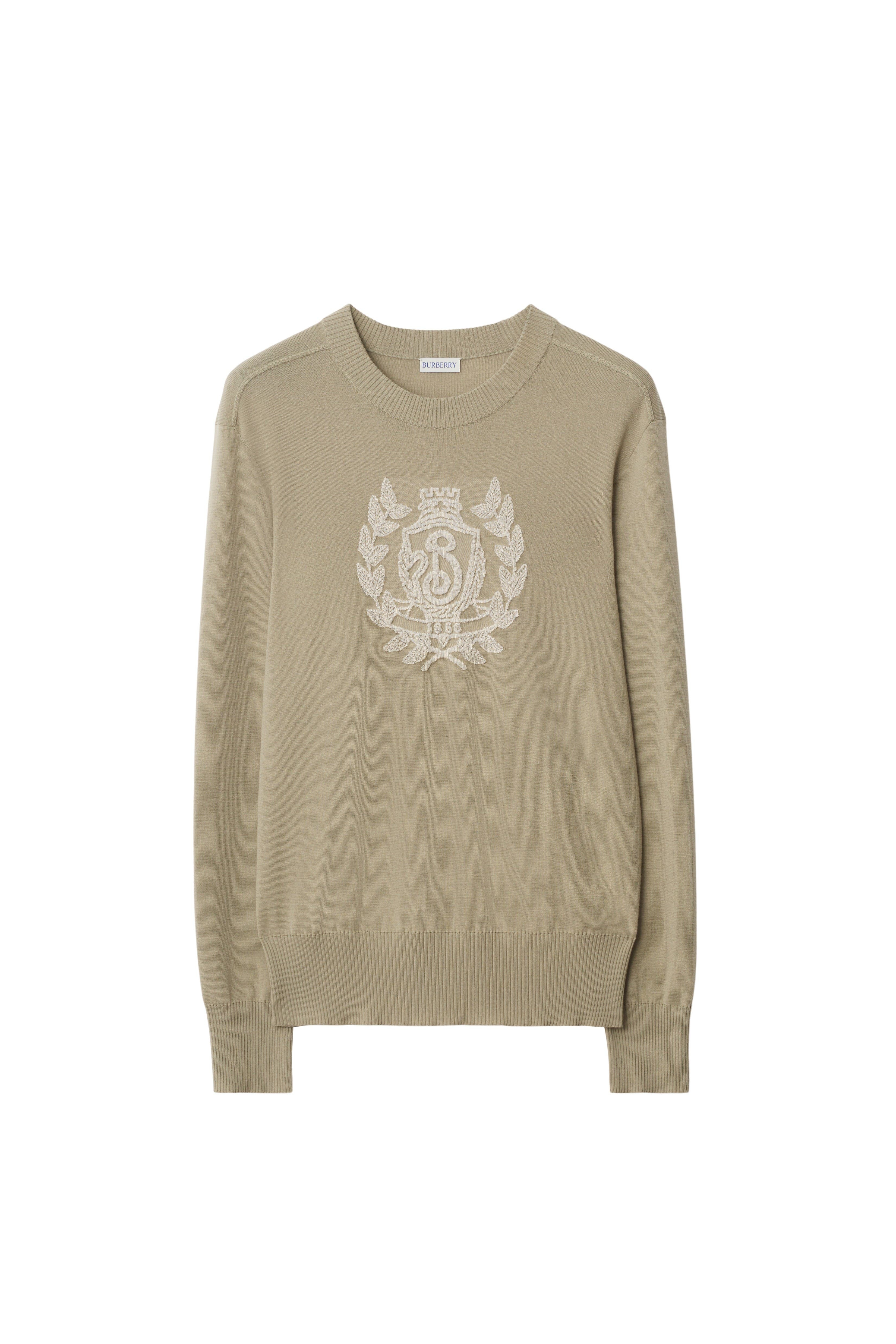 burberry B Crest Wool Sweater in Quill at Nordstrom - 2