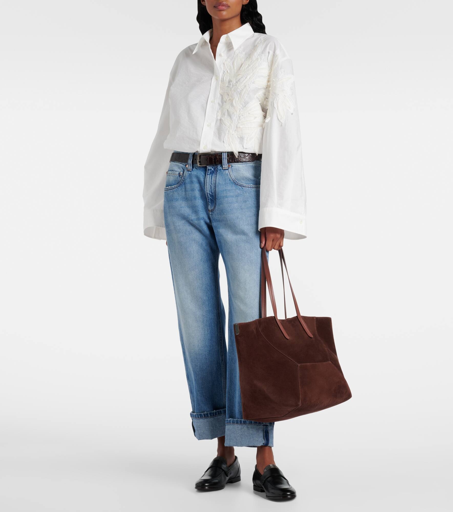 BC Duo Large suede tote bag - 5