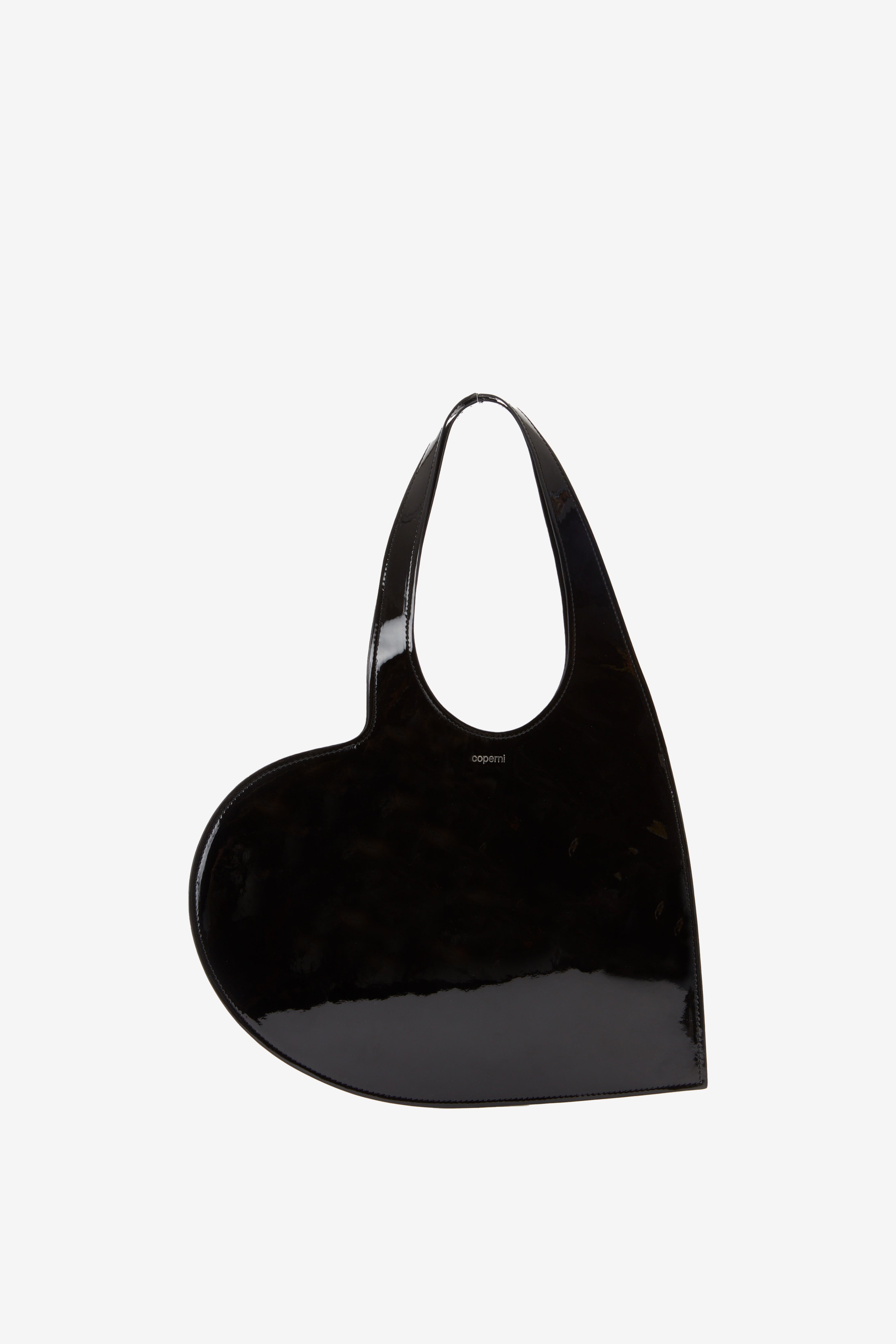Patent Mini Heart Tote Bag - 1