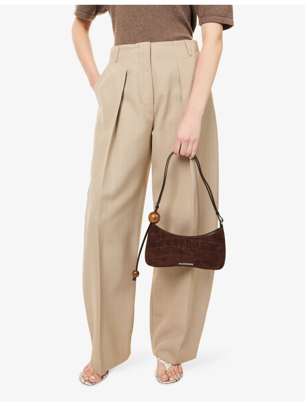 Le Bisou Perle Suede Shoulder Bag - 3