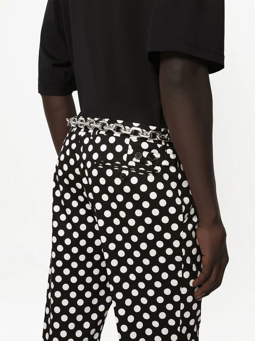 polka dot-print tailored trousers - 5