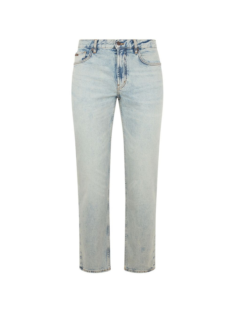 acid-wash logo-plaque jeans 1