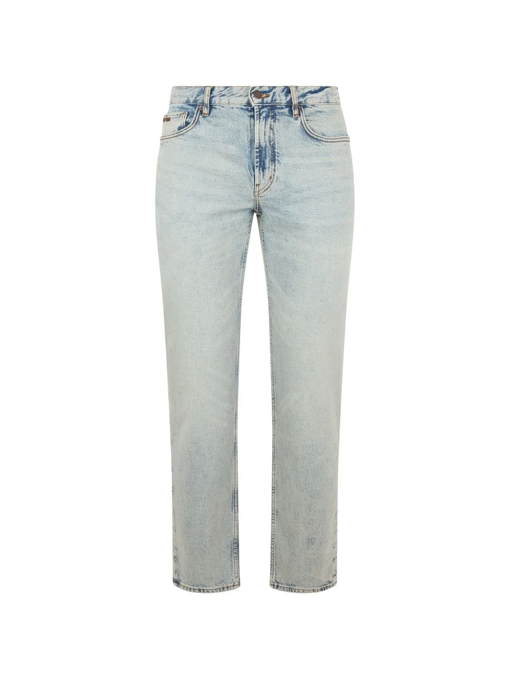 acid-wash logo-plaque jeans - 1