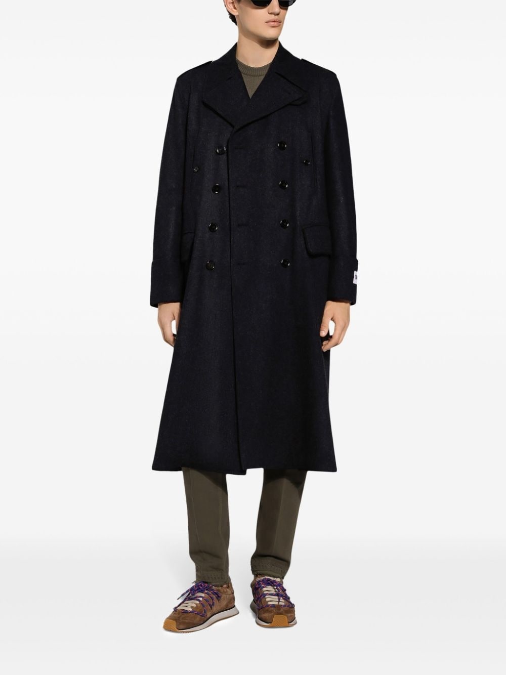 double breasted buttoned coat - 2
