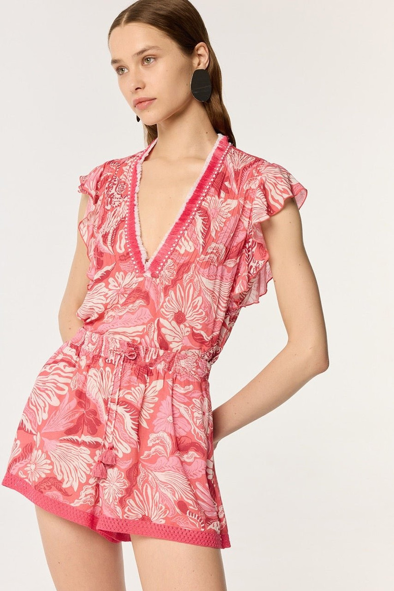 Short Jumpsuit Sasha - Pink Tiger Lily 1