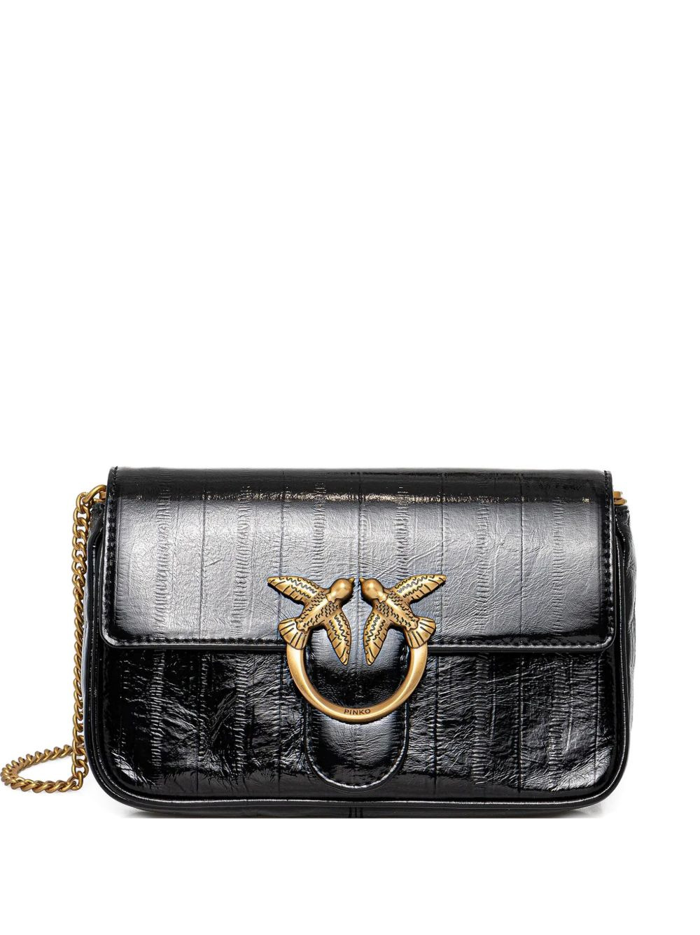 mini logo leather cross-body bag - 1